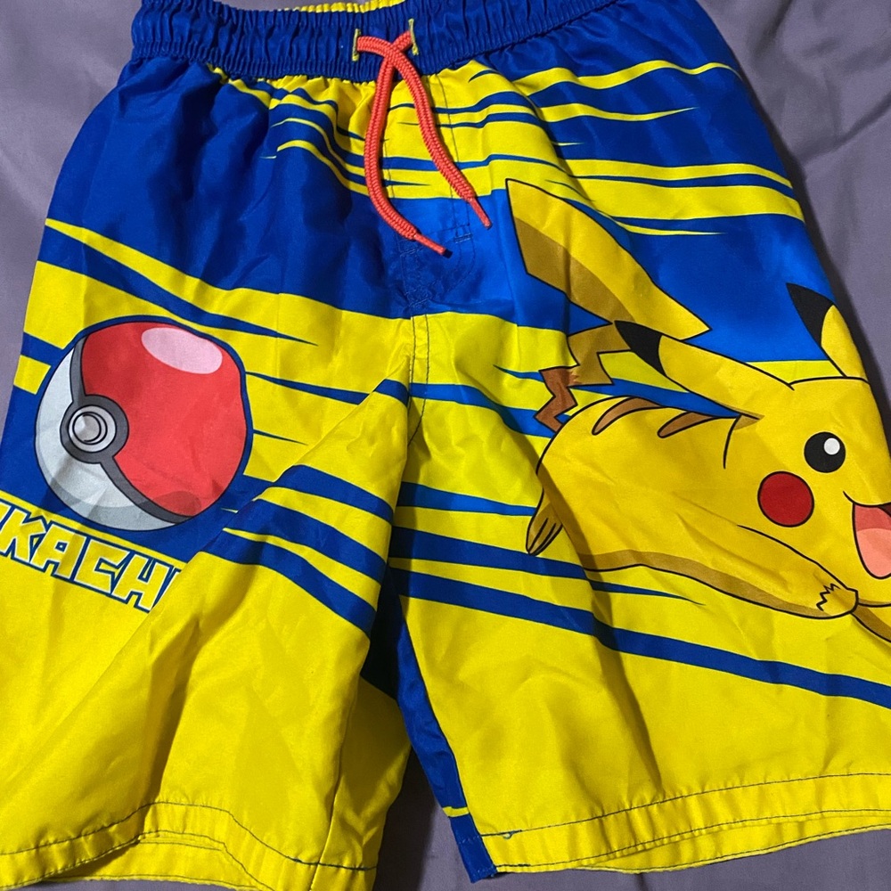 Pokemon Pikachu Kids Shorts - Blue and Yellow